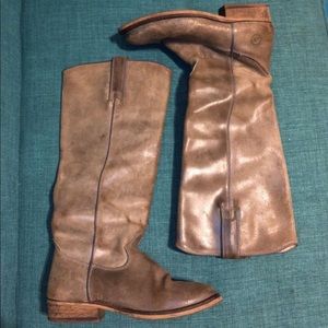 BRONX high leather boot gray